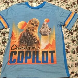Star Wars Chewie Copilot Blue Kids Tee
